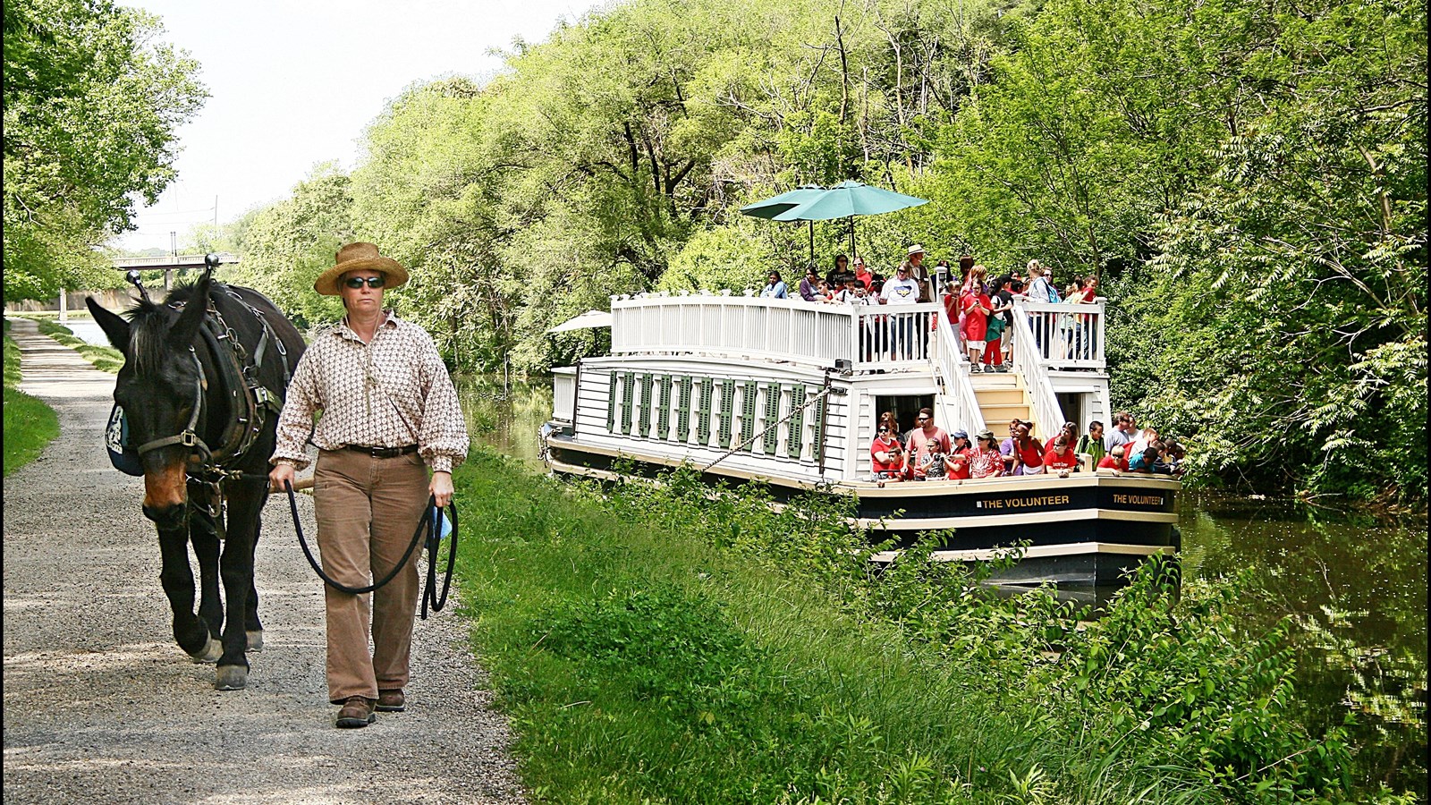 Bridge crossing historic canal 