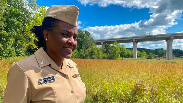 Lieutenant Commander Delia Gilbert at Cuyahoga Valley National Park