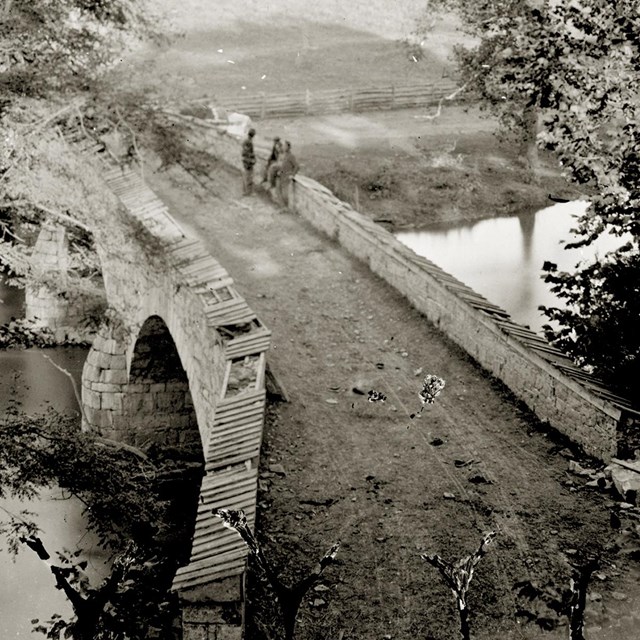 Historic image of the Burnside Bridge