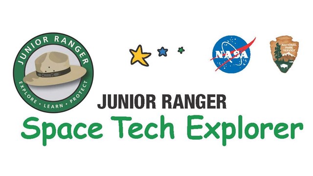 Space Tech Explorer with graphics of National Park Service Junior Ranger patch, NASA and NPS logos