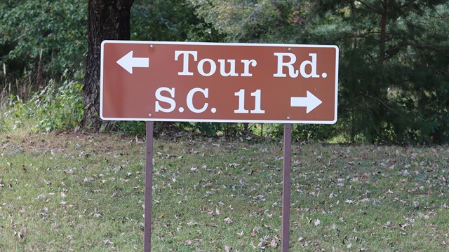 Tour Sign saying Tour Road and S.C. 11