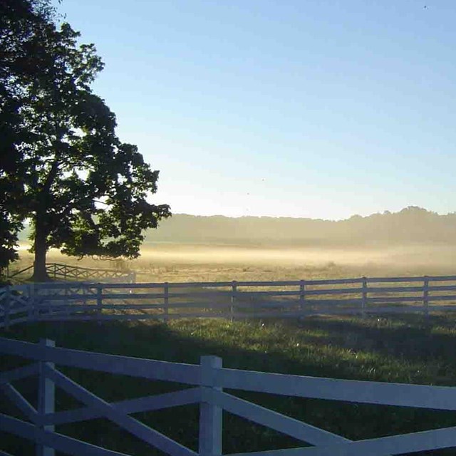 Photo of the sunrise at Eisenhower farm.