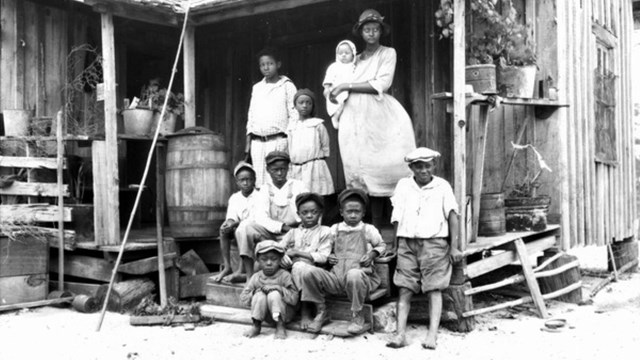 An African American family in the Everglades in 1929.