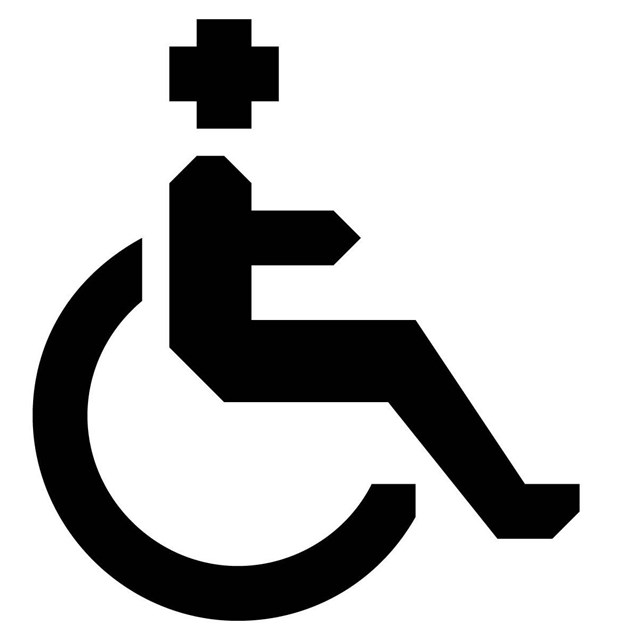 The wheelchair-accessible symbol