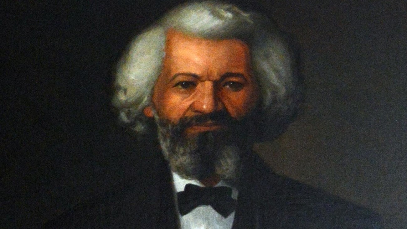 A painting of Frederick Douglass in his sixties