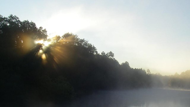 Sunrise on the Namekagon River, St. Croix National Scenic Riverway.