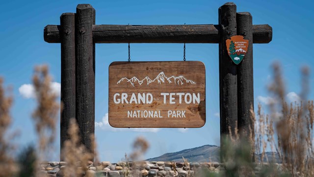 Grand Teton National Park Entrance Sign