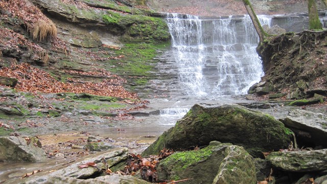 A waterfall along the Natchez Trace Parkway