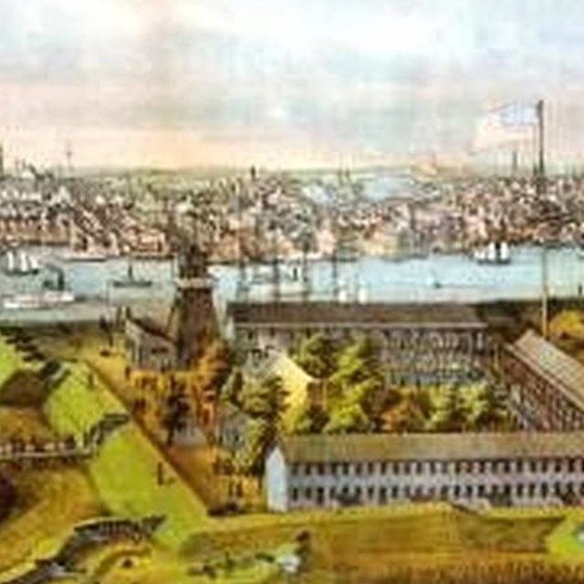 Baltimore's Fort Federal Hill commanded the Inner Harbor. Enoch Pratt Free Library