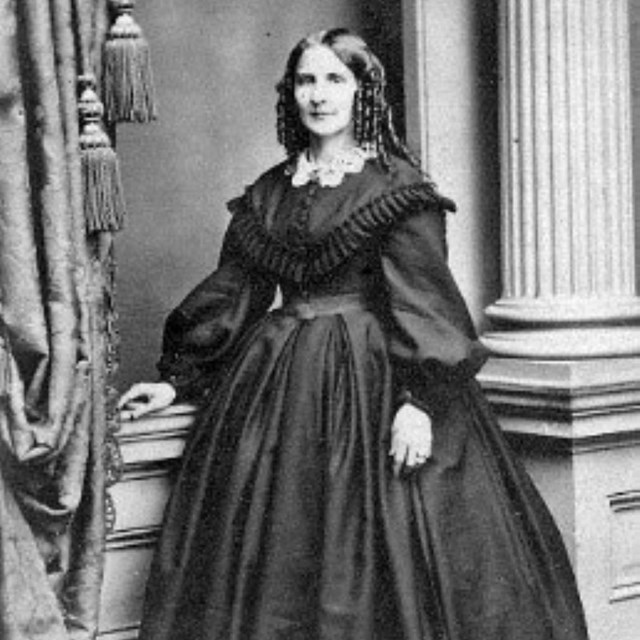A black and white photo of Margaretta Sophia Howard Ridgely.