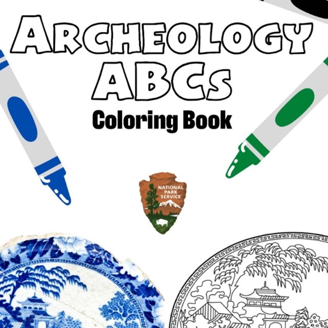 Front cover of a coloring book with 3 crayons, the text 