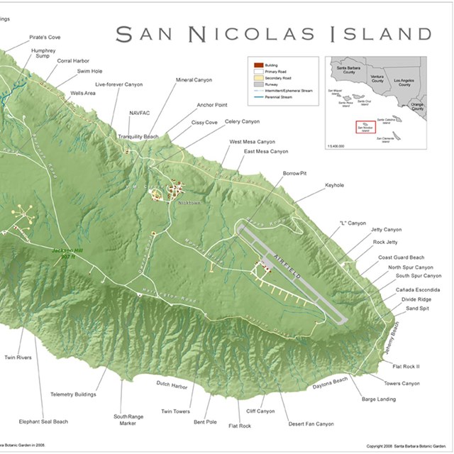 Image of San Nicolas Island map
