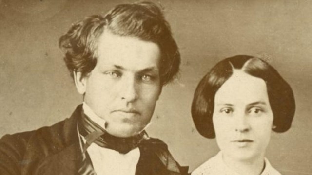 a young James and Lucretia Garfield
