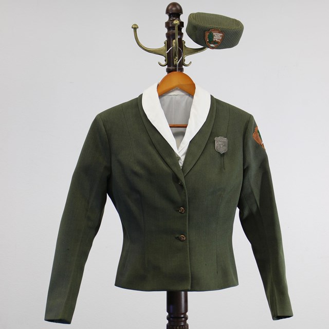 a green national park service women's jacket