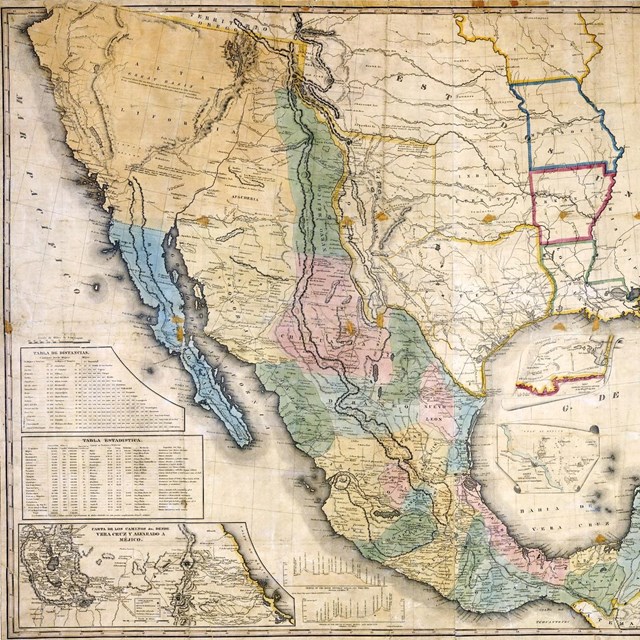 1847 map of the United States of Mexico