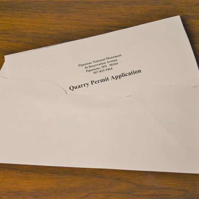 A quarry permit and envelope