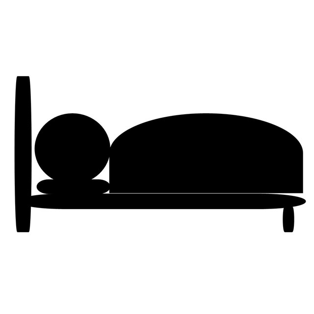 Icon of someone sleeping in a bed