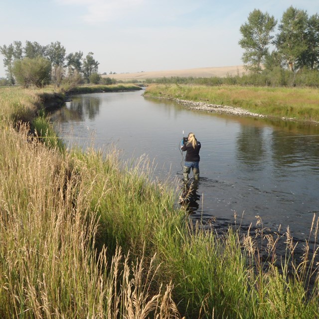 Streams monitoring in Grant-Kohrs Ranch National Historic Site.