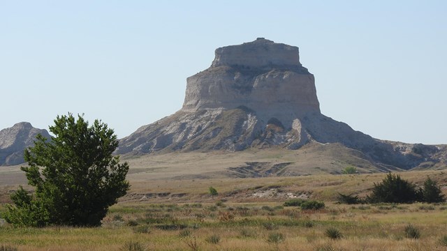 A dome-shaped sandstone bluff. 