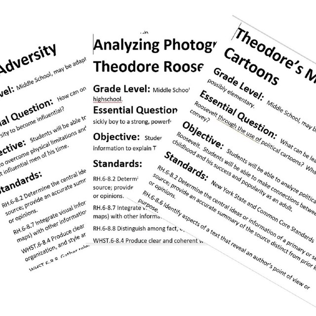 Images of three lesson plans