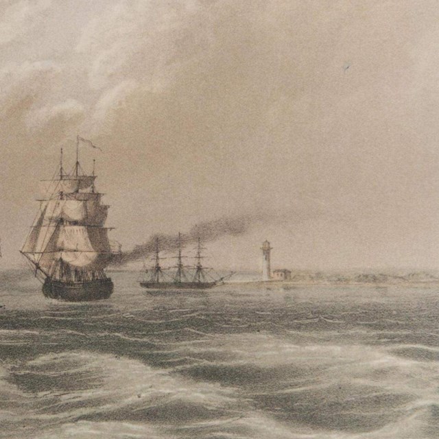 historic illustration of civil war boat 
