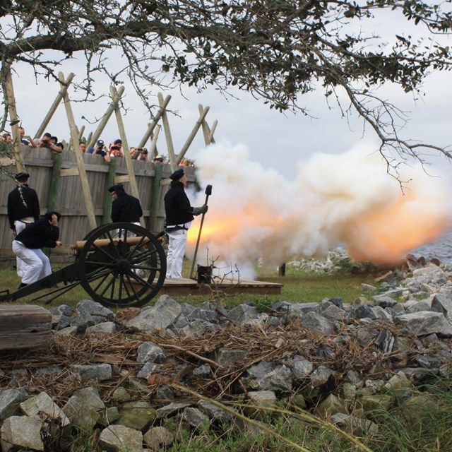 a cannon fired at a living history event