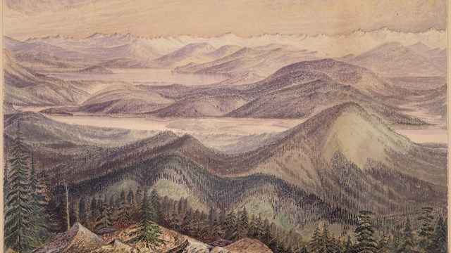 drawing of clark's lookout