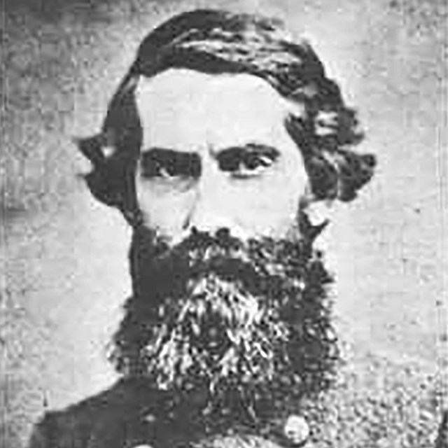 A black and white image of William Walker in Confederate generals uniform.