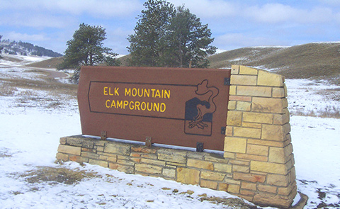 Elk Mountain Campground in the winter Elk Mountain Campground in the winter