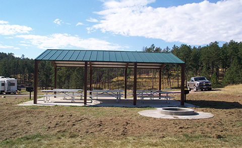 Campground shelter in D Loop Campground shelter in D Loop