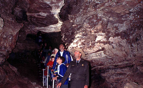 Walk through the cave on the Natural Entrance Cave Tour Walk through the cave on the Natural Entrance Cave Tour