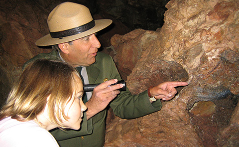 Share the many unusual features of the cave with your children. Share the many unusual features of the cave with your children.