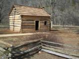 Newly restored log cabin at Abraham Lincoln Boyhood Home at Knob Creek