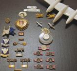 WWII AAC related pins, efficiency ribbons, Lockheed Co. pins and AAC Sweat heart jewelry (2)