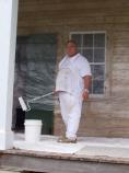 Limewashing Overseer's House