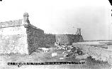 Late 1800's photo of the east wall and water battery.