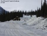 The 973 and D-7 work 4.5 mile ice