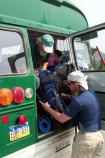 Loading up for a bus trip into the park