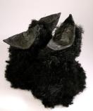Baby Raven Trio, Rachelle Dowdy, 2005. Materials: Wire, muslin, sisal, caulk, India ink.