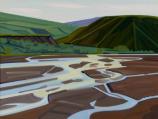 East Fork of the Toklat River, David Mollett, 2003. Materials: Oil on board.