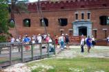 Visitors on the beach of Garden Key Dry Tortugas
