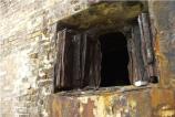 Photos of restoration before work was completed on shutters at Ft. Jefferson