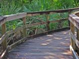 Deteriorated wood on hand-railings and decking creates unsafe conditions.