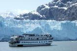 Tour Boat at the Face of a Glacier
