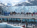 Cruise ship passengers at Margerie Glacier