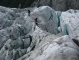 Hikers on glacier