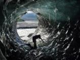 Exploring a glacier