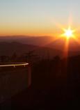 Sunset over the mountains. Viewed from the Observation Tower on Clingmans Dome, the highest peak in the national park.