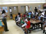 Ranger Katherine Brock gives orientation talk on National Park Service to Boys and Girls Club.