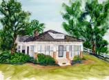 Watercolor of the Boyhood Home of Jummy Carter
